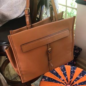Tutilo Tote bag, never carried. Chestnut color, 12 inches deep 15 wide